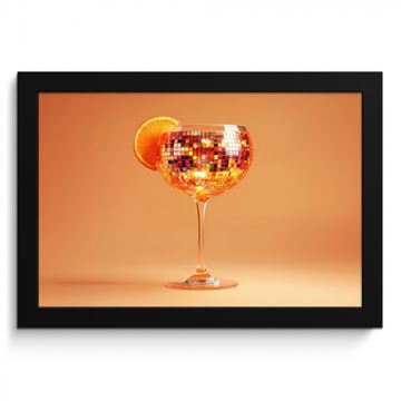 Bilder mit Rahmen - Getränk - Orange - Glitzer - Disco