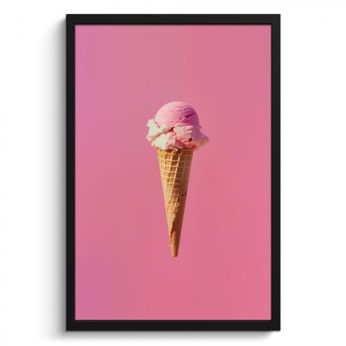 Bilder mit Rahmen - Horn - Schaufel Eiscreme - Rosa