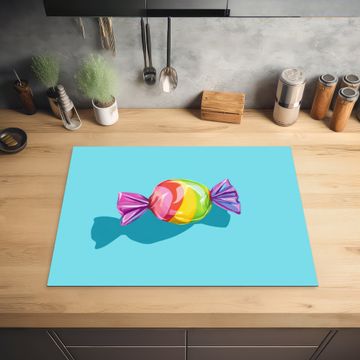 Herdabdeckplatte - Blau - Bonbon - Regenbogen