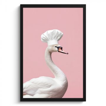 Bilder mit Rahmen - Schwan - Kochmütze - Schön - Klassisch