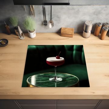 Herdabdeckplatte - Kirsche - Cocktail - Rot - Marmor