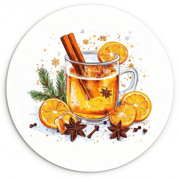 Runde Bilder - Heiß - Tee - Orange - Zimt