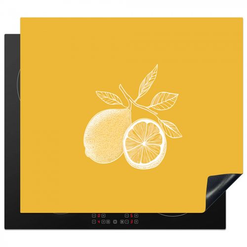 Herdabdeckplatte - Zitronen - Illustration - Minimalistisch - Gelb