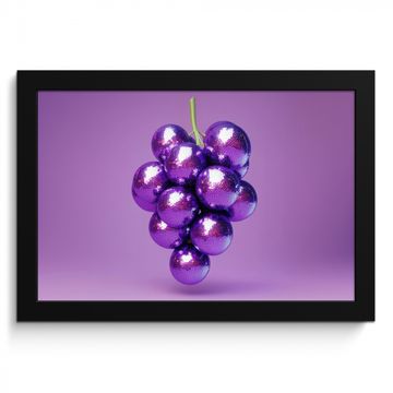 Bilder mit Rahmen - Weintraube - Disco - Glitzer - Lila