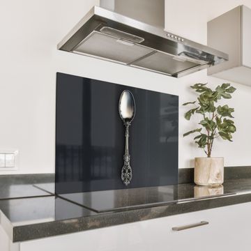 Spritzschutz Küche - Löffel - Silber - Metall