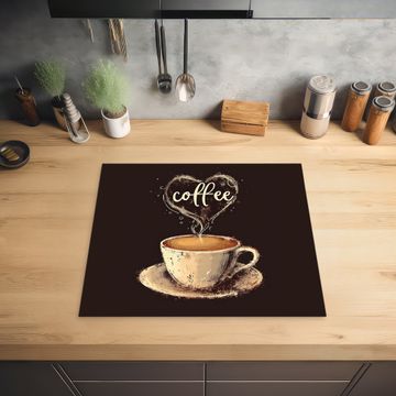 Herdabdeckplatte - Kaffee Liebe
