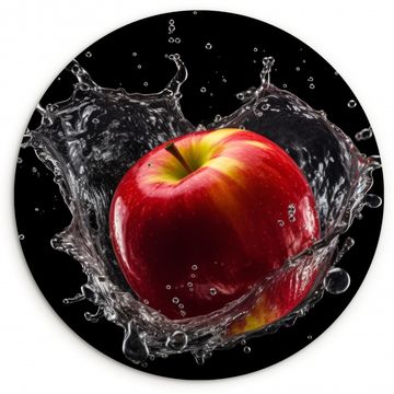 Runde Bilder - Apfel - Rot - Wasser - Schwarz - Obst