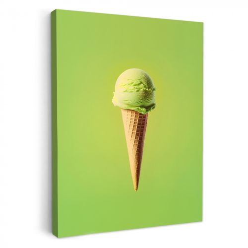 Leinwandbilder - Horn - Schaufel Eiscreme - Grün
