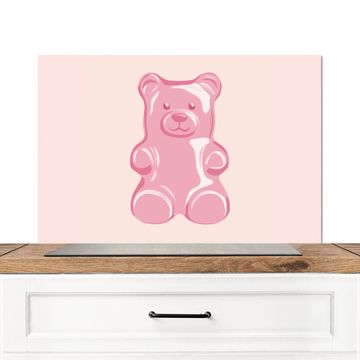 Spritzschutz Küche - Bär - Rosa - Bonbon