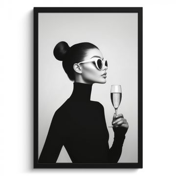 Bilder mit Rahmen - Frau - Champagner - Modern