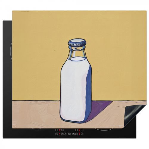 Herdabdeckplatte - Gläser - Flasche - Illustration - Milch