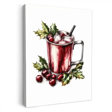 Leinwandbilder - Getränk - Winter - Cocktail - Rot