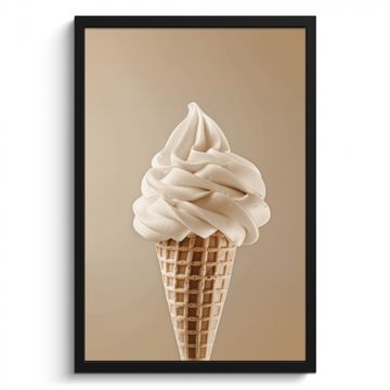 Eiscreme - Softeis - Cremig - Horn - Beige