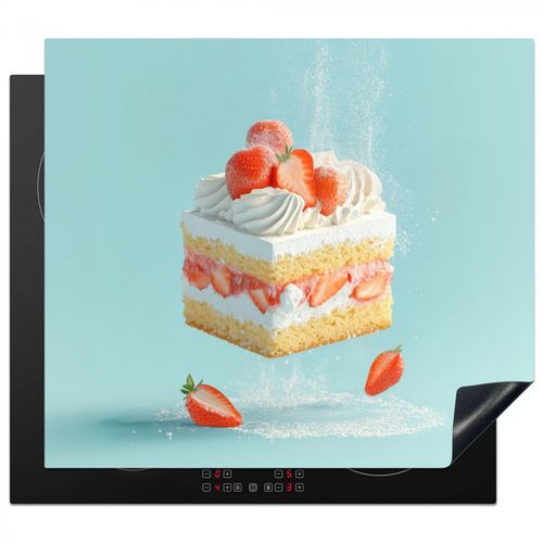 Herdabdeckplatte - Schlagsahne - Torte - Blau - Lebensmittel