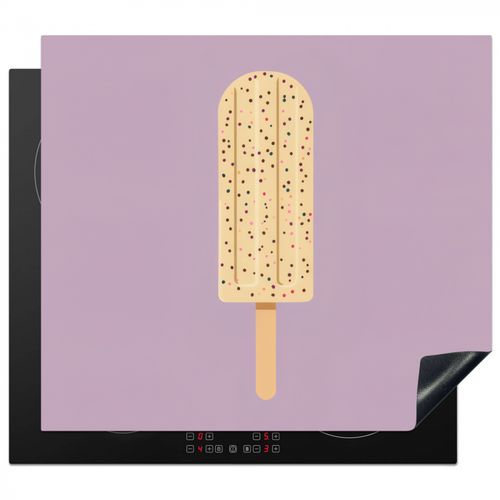 Herdabdeckplatte - Beige - Eiscreme - Sprenkeln