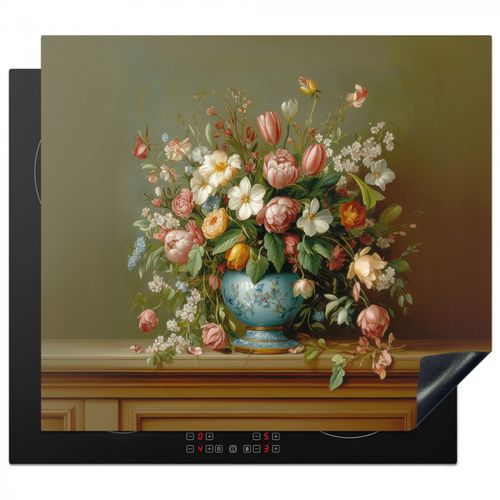Herdabdeckplatte - Vase - Pastell - Farben - Blumen