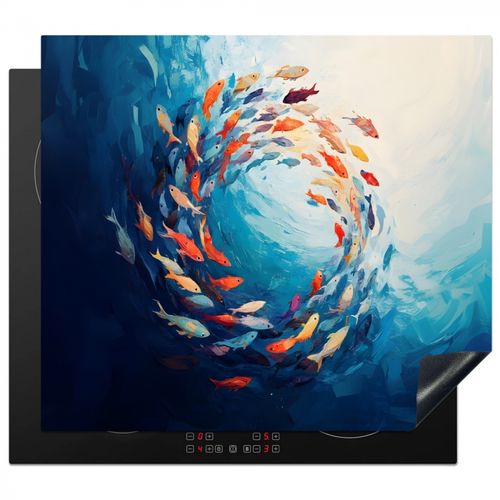 Herdabdeckplatte - Meer - Fische - Bunt - Dynamisch