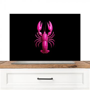 Spritzschutz Küche - Hummer - Leuchtendes Rosa - Punkte - Auffallend