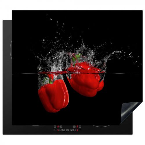 Herdabdeckplatte - Spektakel aus Paprika und Wasser