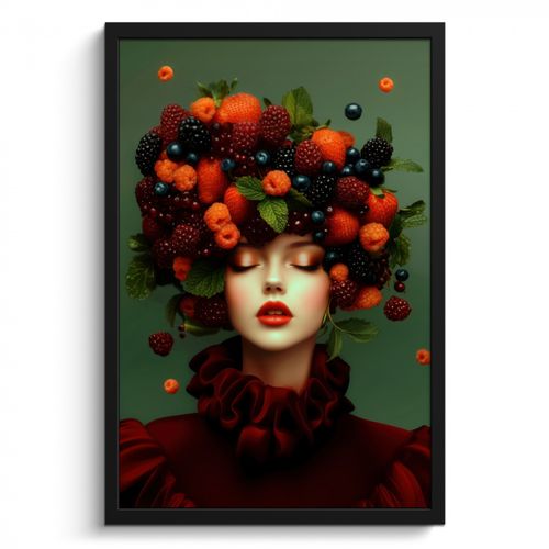Bilder mit Rahmen - Weiblich - Erdbeeren - Himbeeren - Brombeeren - Beeren