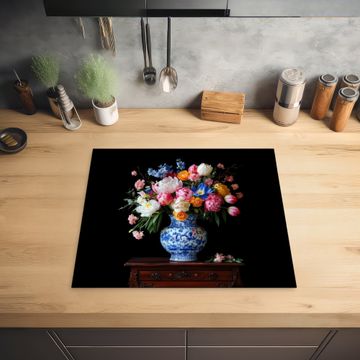 Herdabdeckplatte - Rosen - Blumen - Vase - Blumenstrauß