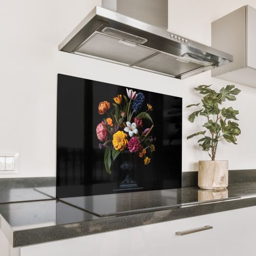 Spritzschutz Küche - Frühling - Blumen - Klassisch - Vase