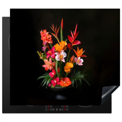 Herdabdeckplatte - Blumenstrauß - Blumen - Exotisch