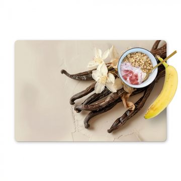 Tischset - Vanille - Geblümt - Beige - 6 Stück