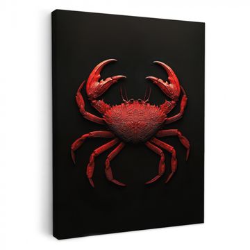 Leinwandbilder - Krabbe - Rot - Fisch - Krustentiere