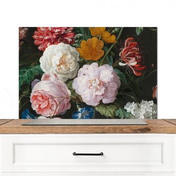 Spritzschutz Küche - Floraler Barock