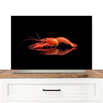 Spritzschutz Küche - Krebs - Orange - Schwarz - Auffallend
