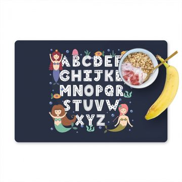 Tischset - Illustration Alphabet mit Meerjungfrauen - 6 Stück