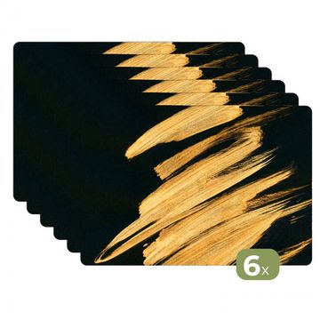 Tischset - Goldene Zephyr-Striche - 6 Stück