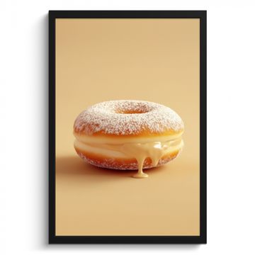 Bilder mit Rahmen - Donut - Cremig - Puderzucker - Beige