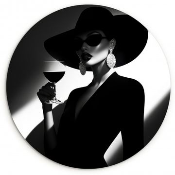Runde Bilder - Frau - Wein - Chic
