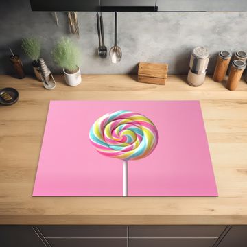 Herdabdeckplatte - Lollipop - Rosa - Süßigkeit - Süß