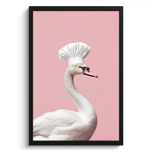 Bilder mit Rahmen - Schwan - Kochmütze - Schön - Klassisch