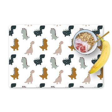 Tischset - Dino - Kinder - Dinosaurier - Pastell - Muster - 6 Stück