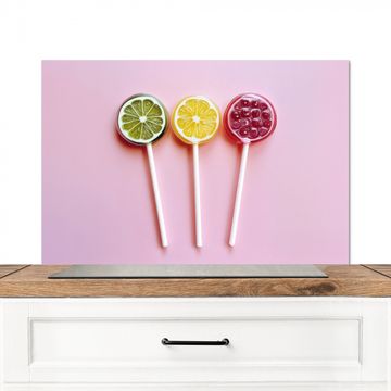 Spritzschutz Küche - Lollipop - Bonbon - Zitrusfrucht