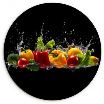 Runde Bilder - Paprika - Wasser - Gemüse - Schwarz