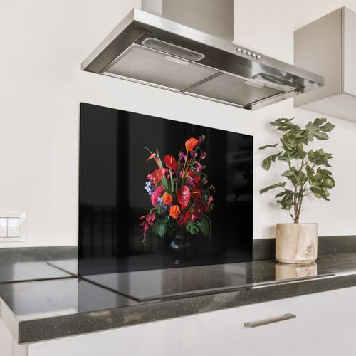 Spritzschutz Küche - Blumen - Blumenstrauß - Ornamental