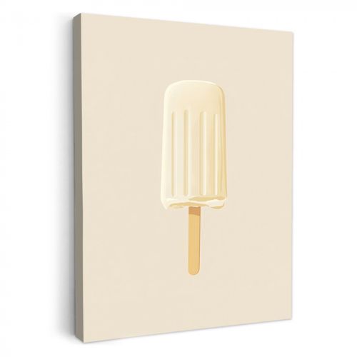 Leinwandbilder - Minimalist - Wassereis - Stick - Beige