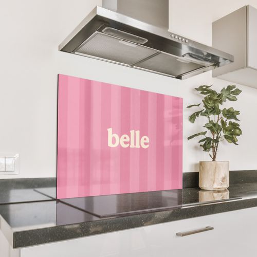 Spritzschutz Küche - Rosa - Gestreift - Belle