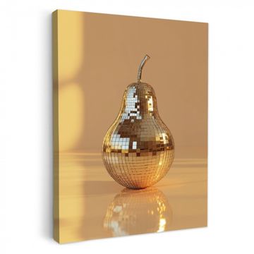 Leinwandbilder - Gold - Disco - Glitzer - Birne