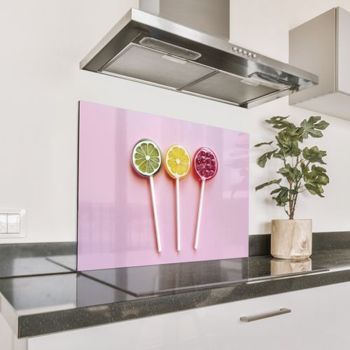 Spritzschutz Küche - Lollipop - Bonbon - Zitrusfrucht