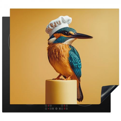 Herdabdeckplatte - Eisvogel - Säule - Kochmütze - Vogel