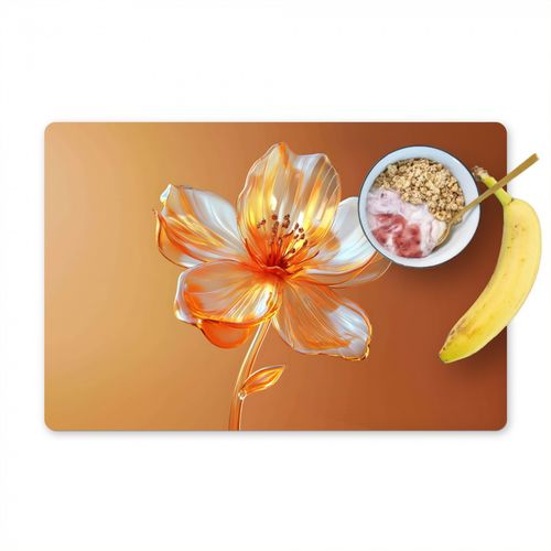 Tischset - Gläser - Blume - Orange - 6 Stück