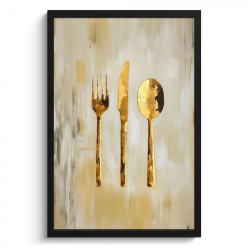 Bilder mit Rahmen - Farbe - Gold - Besteck