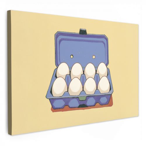 Leinwandbilder - Eier - Box - Minimalistisch - Blau
