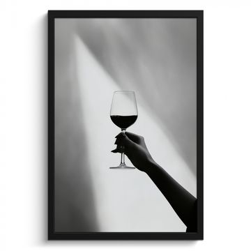 Bilder mit Rahmen - Leicht - Wein - Rot - Glas